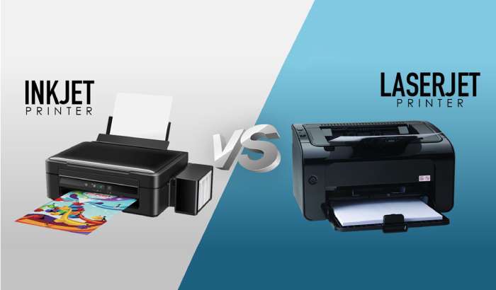 Inkjet Printer vs LaserJet